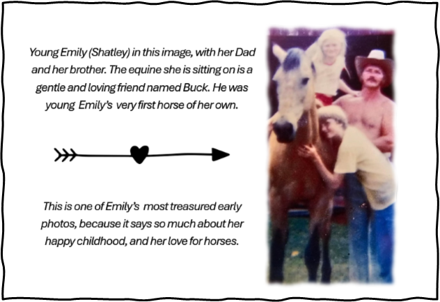 emily with dad and first horse